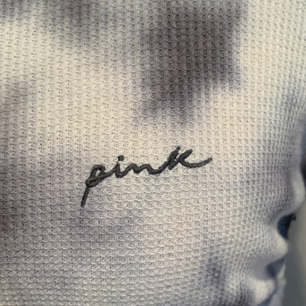 PINK Victoria's Secret Gray Tie-Dye Long Sleeve Tee - Picture 3 of 8